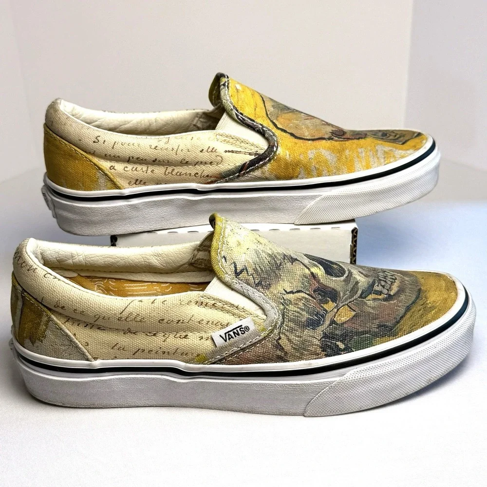 Vans X Vincent Van Gogh Museum Skulls Skater Art Men 4.5 Women 6